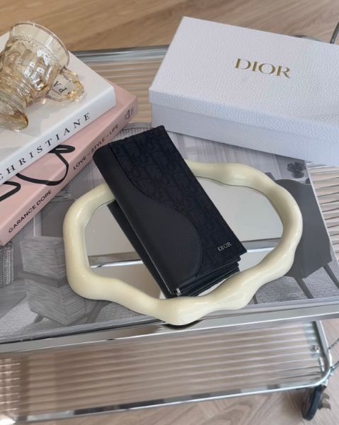 圖片 【DIOR】SADDLE直式長夾 黑色老花