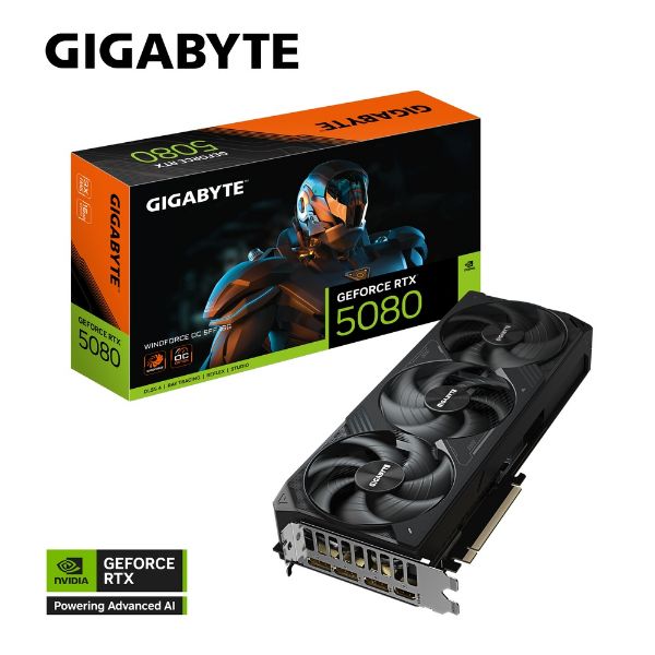 圖片 【GIGABYTE 技嘉】RTX 5080 WINDFORCE OC SFF 16G 顯示卡 (N5080WF3OC-16GD)
