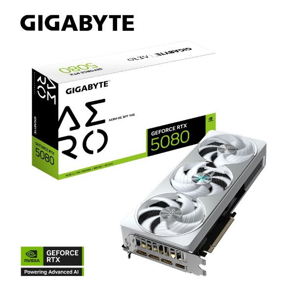 圖片 【GIGABYTE 技嘉】RTX 5080 AERO OC SFF 16G 顯示卡 (N5080AERO OC-16GD)