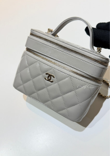 圖片 Chanel 灰色雙層巴士/化妝包