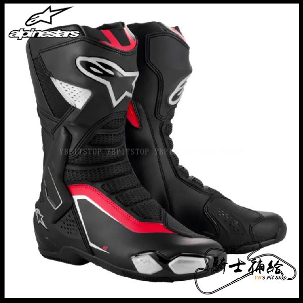 圖片 ALPINESTARS A星 SMX-6 V3 黑銀紅 長筒 車靴 入門 透氣 SMX6