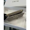 圖片 Dior 經典 大象灰 柔軟小牛皮材質 女生 對開 短夾