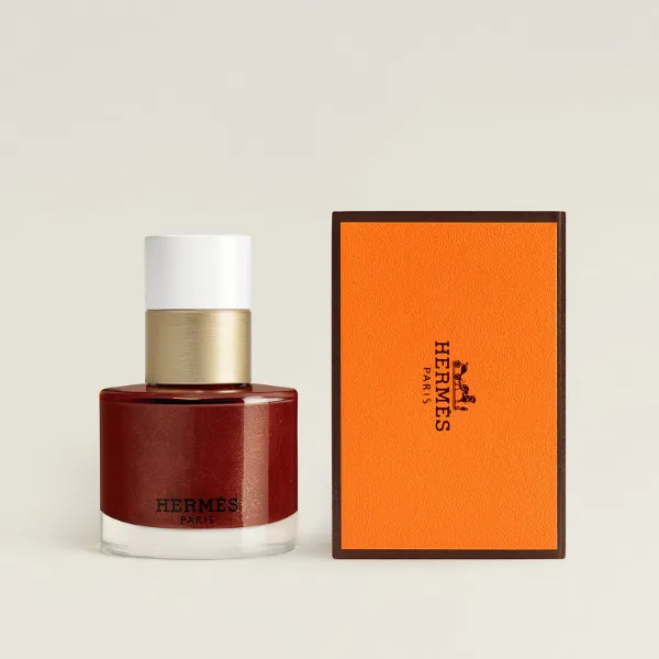 圖片 Hermès 愛馬仕彩妝 指甲油 Les Mains Nail polish #78 Brun Hélios 赫利俄斯棕 15ml - 2026春夏限量/專櫃緞帶包裝