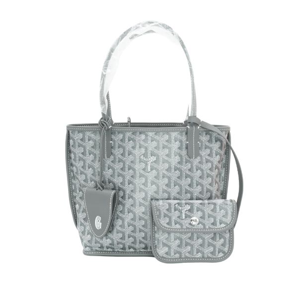 圖片 Goyard Anjou Mini Bag 雙面用手提購物包(灰)