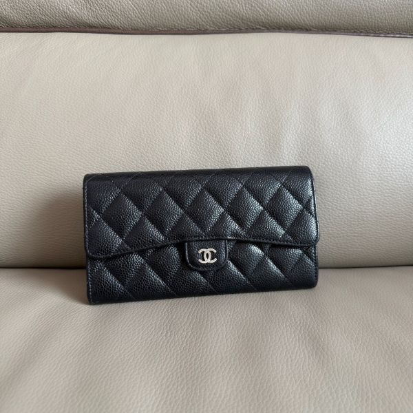 圖片 「M.Y精品」 Chanel 小香 荔枝牛皮 掀蓋長夾 