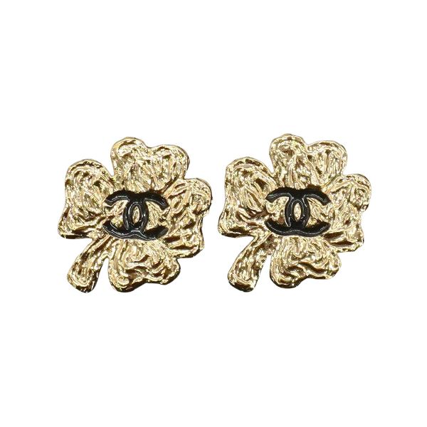 圖片 Chanel 幸運草雙C耳環(ABC949-金)