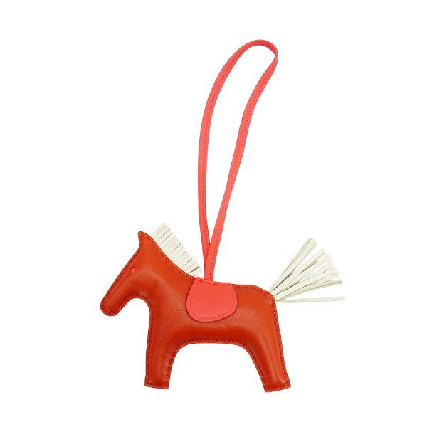 圖片 Hermes Rodeo MM 小馬吊飾(橘/粉紅/白)