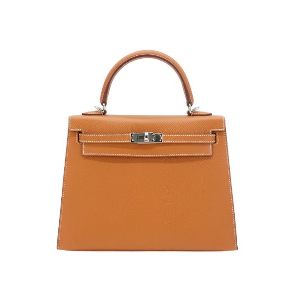圖片 Hermes Kelly Togo 牛皮手提/肩背凱莉包-25cm(37金棕/K刻)
