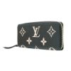 圖片 Louis Vuitton Clemence 牛皮壓紋拉鍊長夾(M82338-黑/奶油色)