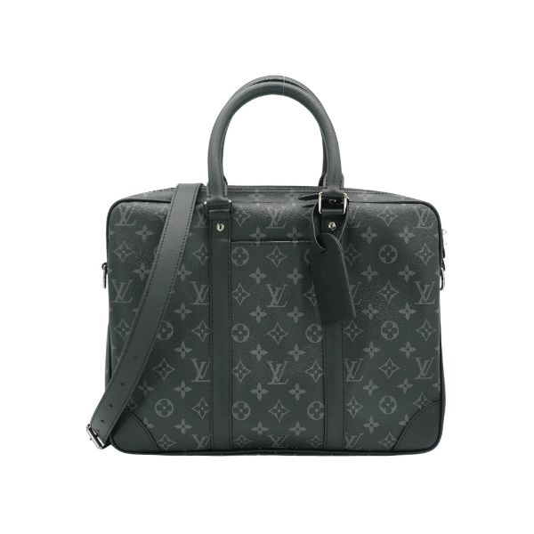 圖片 Louis Vuitton Porte-Documents Voyage PM Eclipse帆布二用公事包(M46457-黑灰)