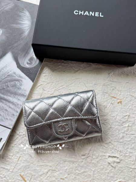 圖片 Chanel CF 銀色 單層卡包/錢包