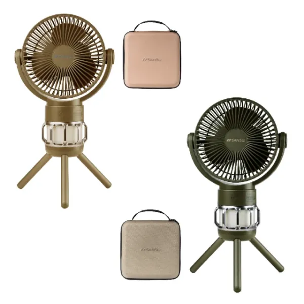 圖片 SANSUI 山水 戶外露營充電式露營隨行風扇 SDF-M77G/SDF-M77D(風扇 電風扇 靜音 循環扇 吊扇)