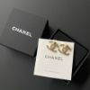 圖片 Chanel 25s淡金拉絲雙c耳針