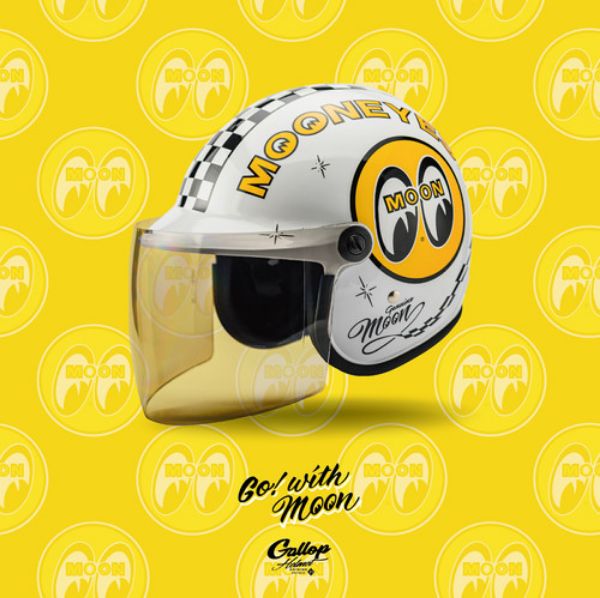 圖片 【台中硬了安全帽】GALLOP 聯名限定 MOONEYES  童帽 可更換內襯 成長型 小朋友 新品 台灣公司貨