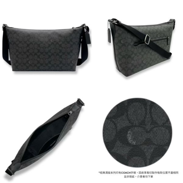 圖片 COACH PVC防刮皮革經典老花斜背包