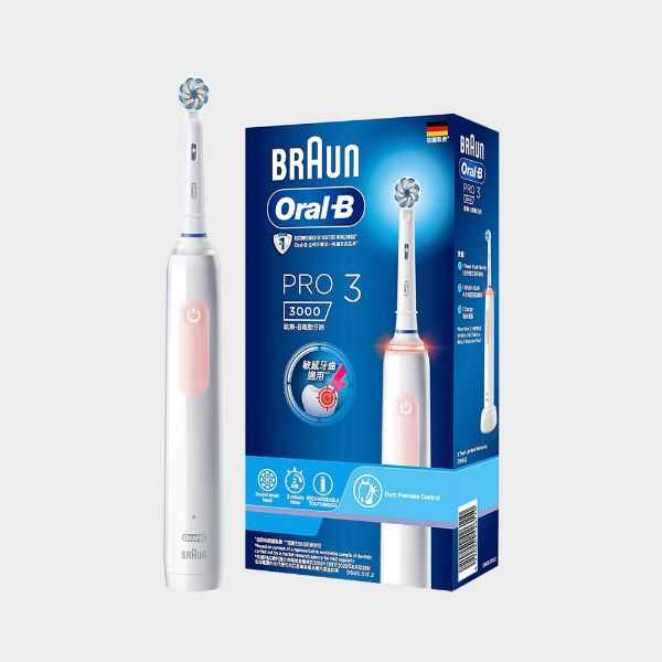 圖片 Oral-B 歐樂B PRO3 3D電動牙刷-專業洗牙般潔淨感 馬卡龍粉/