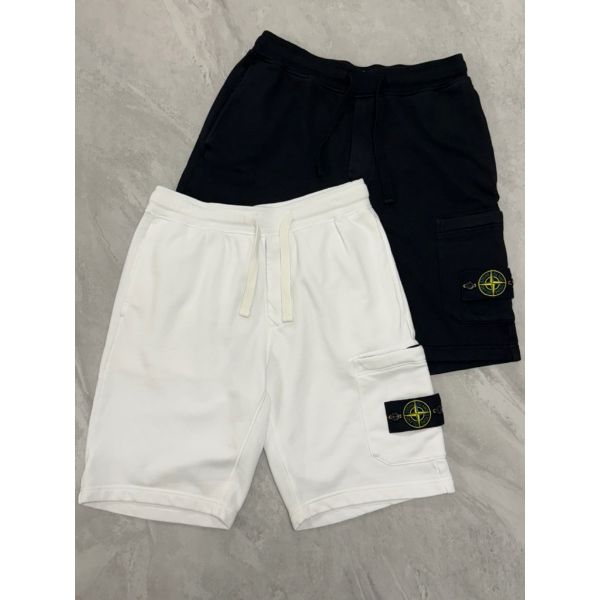 圖片 Stone island 石頭島 經典羅盤小logo設計 黑白二色 短褲 短棉褲
