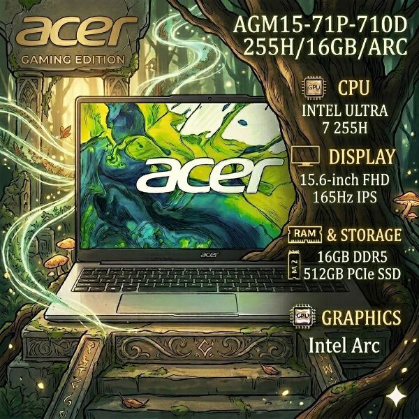 圖片 ⭐️ACER 宏碁Aspire Gaming 15.6吋Ultra7 Arc效能筆電 銀(Ultra7 255H/16G/Intel Arc/ 512G/W11/AGM15-71P-710D)⭐️