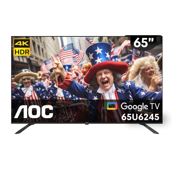 圖片 【AOC】65型 4K Google TV 智慧聯網液晶螢幕顯示器(65U6245)-全新僅箱損 福利品 含基本安裝