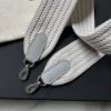 圖片 Hermes 冰川灰銀釦編織寬背帶