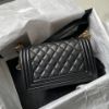 圖片 Chanel黑金素面牛皮boy