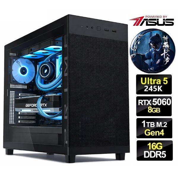 圖片 燕雲十六聲】14核 Ultra 245K 華碩 B860 超頻雙扇RTX5060 飇16G 電競 1T 電腦 主機