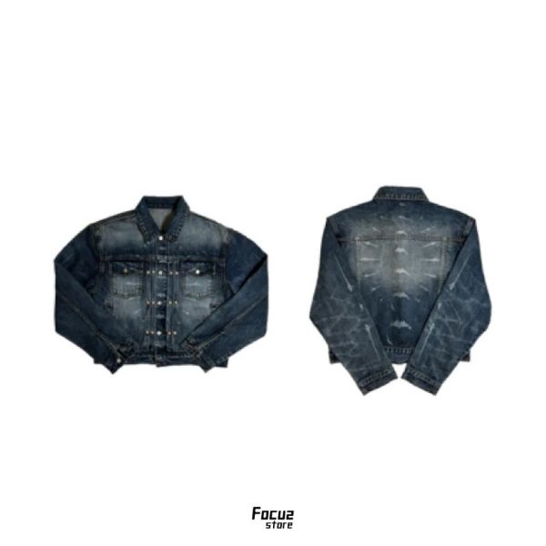  Thug Club Spine Laser Denim Jacket "Blue" 