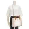 圖片 Gucci 展示品 Diana 喜馬拉雅鱷魚皮竹節手提二用包(660195-白)
