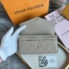 圖片 LOUIS VUITTON M82256 奶茶色壓紋多夾層女長夾