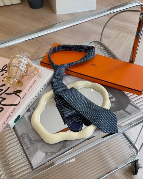 圖片 【HERMES】小H領帶 藍色