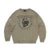 Thug Club Riding Skull Knit Sweater Beige Black