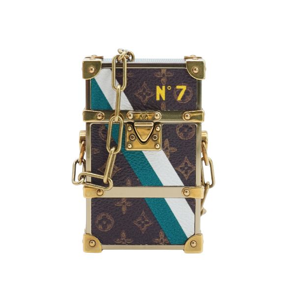 圖片 Louis Vuitton 展示品 Rigid Trunk 金框可背式煙盒(MP3273-咖)