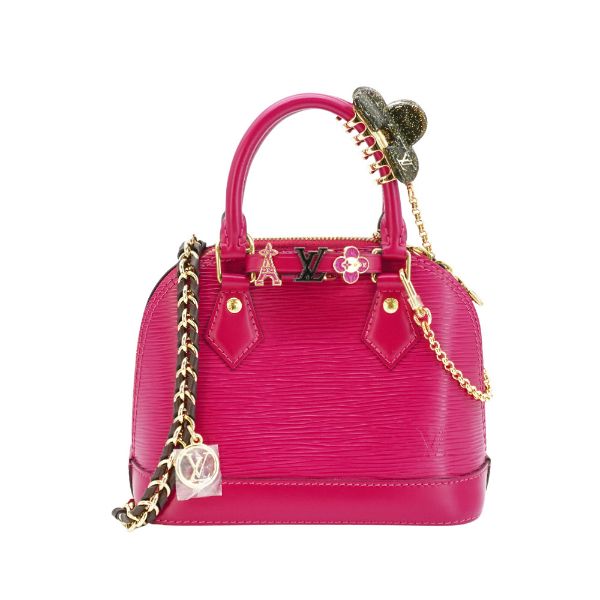 圖片 Louis Vuitton 展示品 Alma Mini EPI皮革手提斜背兩用包(M14961-桃紅)