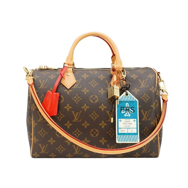 圖片 Louis Vuitton 展示品 Speedy Soft 30 Crafty 帆布二用波士頓包(M11945-咖)