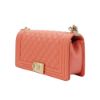 圖片 Chanel 展示品 Boy 菱格紋粒紋牛皮淡金釦斜背包-25cm(A67086-粉橘)