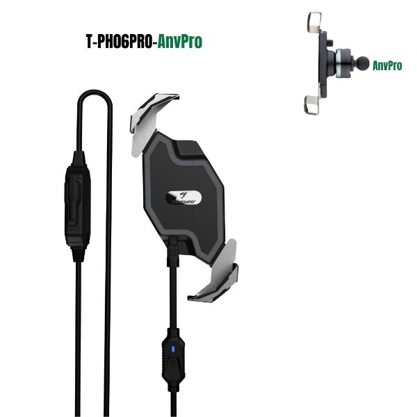 圖片 【台中硬了安全帽】TAKEWAY 黑隼 黑隼1代 無線充電 手機架 單上座 新品 含稅 公司貨