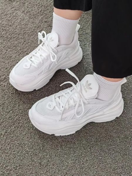 圖片 神增高五公分⚡️ADIDAS ORIGINALS OZGAIA 厚底 增高 女款 老爹鞋 白色