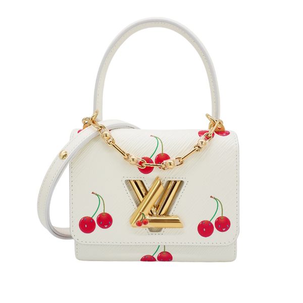 圖片 Louis Vuitton x TM Twist PM 櫻桃印花EPI牛皮二用包(M13239-白)