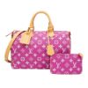 圖片 Louis Vuitton 展示品 Speedy P9 40 小牛皮手提斜背二用包(M11563-粉紅/紫)