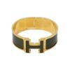 圖片 Hermes Clic H Logo星光琺瑯寬版手環-PM(灰綠/金)