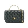 圖片 Chanel 展示品 菱格羊皮金手柄皮穿鍊Woc斜背包(AP3664-黑)