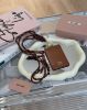 圖片 【MIUMIU】皮革掛脖卡包/證件牌 棕色