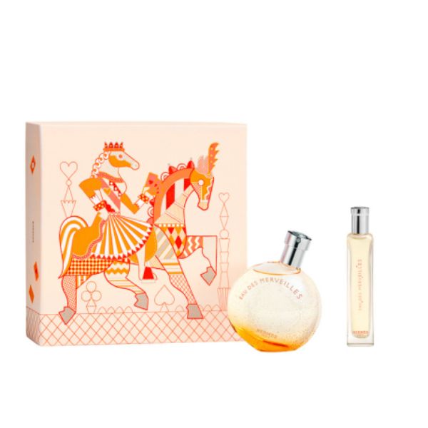 圖片 Hermès 愛馬仕香氛 橘彩星光Eau des Merveilles淡香水禮盒 - 2026母親節限定包裝/專櫃緞帶包裝