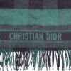 圖片 Dior 安哥拉羊毛格紋圍巾(綠/黑)