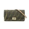 圖片 Fendi Baguette 緹花布肩背兩用包Woc(8M0498-咖)