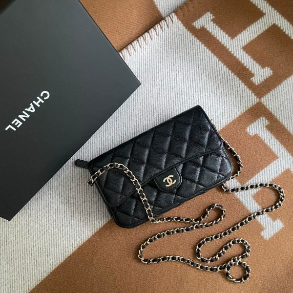 圖片 Chanel 黑金荔枝二合一Woc