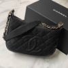 圖片 Chanel vintage 中古黑金荔枝hobo腋下包