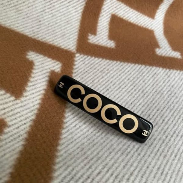 圖片 Chanel 中古奶茶壓克力coco髮夾
