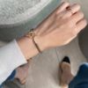 圖片 Hermes 大象灰金編織Glenan皮繩手環