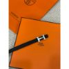 圖片 Hermes 愛馬仕 經典H logo銀頭 女生 皮帶黑搭配大象灰 寬1.3cm